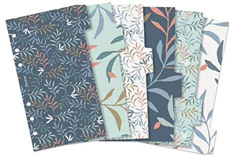 Filofax Organizer-Zubehör, persönliche Größe, Botanical Collection, Organizer Trennwände mit Tabs, Set von 6 (B132810)