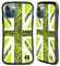 Head Case Designs Verde Neon Corda Collezione Union Jack Custodia Cover Ibrida Compatibile con Apple iPhone 12 / iPhone 12 PRO