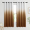 PONY DANCE Eyelet Blackout Curtains - Luxury Hand Made Gradient Golden Brown Printed Curtains Privacy Protected Room Darkening for Living Room/Bedroom, 52 x 54 inch, 2 Panels