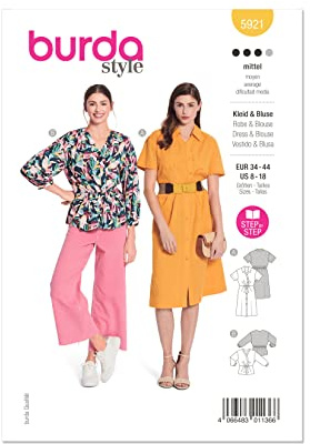 Burda Style Sewing Pattern B5921 Misses’ Dress and Top