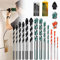 13 Pcs Masonry Drill Bit Set, 1/8-1/2 Multi-Function Metal Drill Bits with Tungsten Carbide Drill Bit for Concrete Ceramic Tile Glass Wood and Plastic