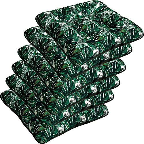 SuperKissen24. Stuhlkissen Sitzkissen für stühle - 6er Set 45x45 cm - Outdoor und Indoor - Exotic