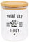 Personalised Pet Treats Glass Jar with lid. Pet Storage Pot