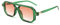 FEISEDY Retro 70er Jahre Sonnenbrille Damen Herren Vintage Flache Quadratische Brille mit UV400-Schutz B2622