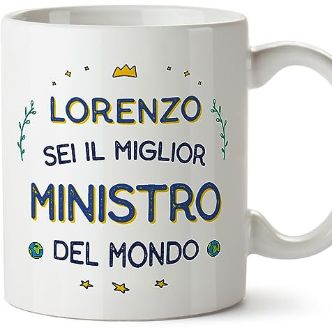 Mugffins Tassen Personalisierten für SEKRETÄR Mann - Auf Italienisch - Migliore del Mondo - 11 oz / 330 ml - Individuell Anpassbar Geschenk Mitarbeiter