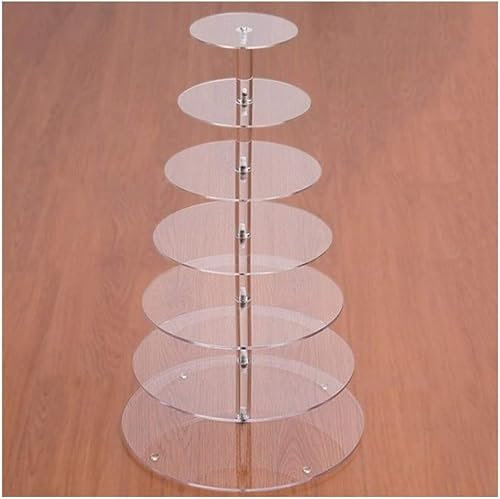 Alzata per torta Porta cupcake Alzata per torta Torta acrilica del banco di visualizzazione personalizzato Plexiglass prodotti ambientali stand Birthday Party Decoration Piatto espositore da dessert