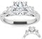 Molioaki Verlobungsring Damen Sterling Silber 925 Eheringe Damen Unendlichkeits Drei Stein Verlobungsring Diamantring 1 Karat Brillantschliff 5A Zirkonia Ring Verlobung Hochzeit Geschenk-60