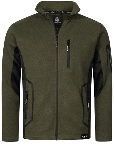 Rock Creek Fleecejacke Herren Outdoor H-367 | Wärmender Sweat-Pullover mit Reißverschluss, weiche Wanderbekleidung für Männer, Alltag, Camping und Freizeit