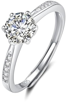 Kamise 925 Sterling Silber Partner Ringe, Silber Damen Ringe, Hochzeitsring