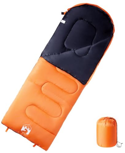 vidaXL Schlafsack, Deckenschlafsack für Erwachsene, Leichtschlafsack für Trekking Reisen Wandern Outdoor, Campingschlafsack 3-4 Jahreszeiten