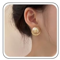 Inilbran Boho Ball Große Ohrringe Vintage Halbkugel Ohrstecker Ohrringe Gold Gebürstet Knopf Aussage Ohrringe Minimalistische Runde Ohrringe Schmuck Für Frauen Und Mädchen