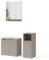Vicco Set di mobili da bagno Marelle, Grigio/Rovere artigianale, 3 pezzi, con cabinet midi
