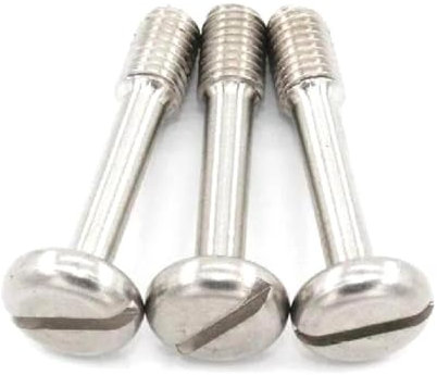 M6 Flachkopfschrauben mit Schlitz, Ein-Wort-Rundkopfschraube, Edelstahlbolzen, 8mm–50mm Länge (8 Stück), 8 Stück, M6x20mm