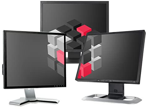 DN 19 Zoll Business Computer Monitor, Desktop Gaming Monitor, HD (VGA - VESA), PC Bildschirm, Schwarz/Grau (Generalüberholt)