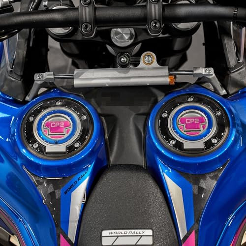 Resin Bike Aufkleber Kompatibel Mit Yamaha Tenere 700 World Rally 2024-2025. Schutz Motorrad Tankdeckelschutz vor Stößen und Kratzern. Aufklebersatz 3D-Harzklebstoff - Stickers Made in Italy