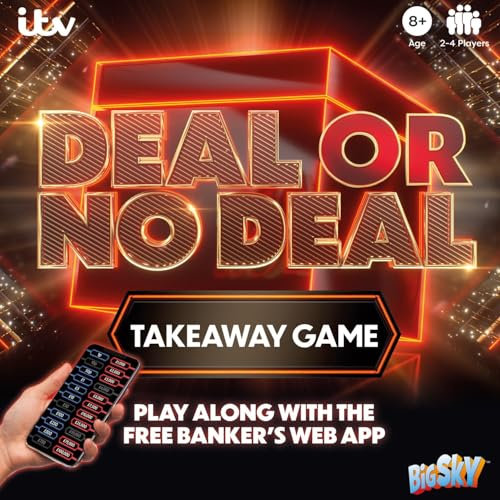 TV Board Games - Deal Or No Deal -The Game That Brings You The Full Deal Or No Deal Experience. With 22 ‘little Red’ Box Cards - Weight: 0.47kg (Approx.) - Dimensions: 20 X 20 X 7.5cm (Approx.)