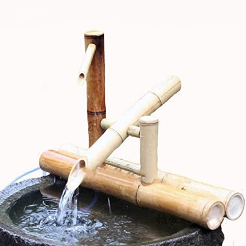 Fontaine d'extérieur en bambou à énergie solaire, fontaines à eau Feng Shui Zen, paysage aquatique de jardin intérieur et extérieur, pour pelouse d'arrière-cour intérieure et extérieure, créativité