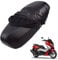 generisch Leder-sitzbezug Motorrad kompatibel mit Yamaha NMAX 125 2015-Present,Roller sitzbankbezug,wasserdicht,regendicht,staubdicht und sonnenfest (Black)