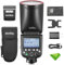 Godox V1 V1Pro C Flash pour appareil photo Canon TTL Speedlight, 1/8000 HSS 500 flashs pleine puissance, temps de recyclage de 1,3 s, sans fil 2,4 G avec flash externe SU-1 pour appareils photo Canon
