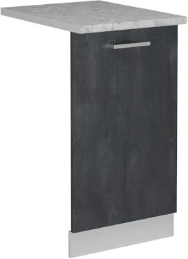 Vicco Pannello frontale della lavastoviglie R-Line, Calcestruzzo nero, 45 cm, PL Marmo