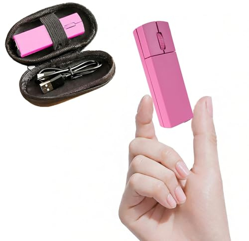 Mini Bluetooth Maus kabellos, Leise Bluetooth Funkmaus (BT 5.1/4.0+2.4G), 2 in1 Tragbare Page Turner Handheld Air Mouse, Wiederaufladbarer Travel-Maus with Schutzbox,1200DPI Computermaus für Laptop