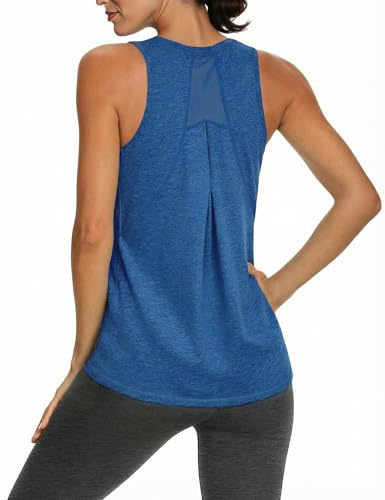 Gyabnw Sport Tank Top Damen Sporttop Ärmellos Laufshirt | Lockere,Hohe Elastizität,Leicht,Atmungsaktivität,Schweißableitend,Laufshirt Für Fitness Yoga Laufen und Outdoor