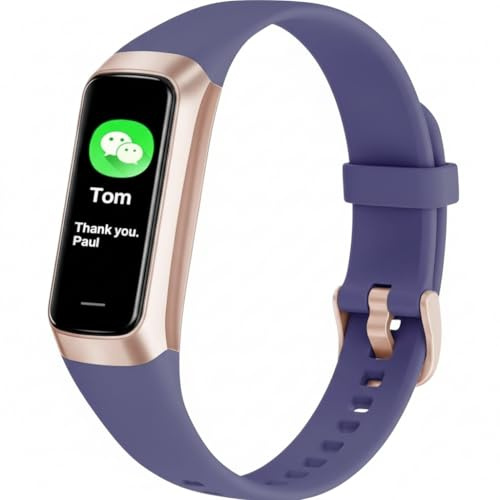 Fitness Tracker with 24/7 Heart Rate, Blood Oxygen Blood Pressure Sleep Monitor, Activity Trackers IP68 Waterproof,Step Counter Calorie Pedometer Health Smart Watch for Women Men (Purple) (Purple)