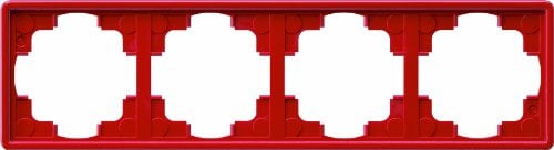 Gira 021443 Abdeckrahmen 4-Fach S-Color, rot