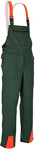 Hochwertige Schnittschutz-Latzhose Forsthose EN381 Schnittschutzhose (48, grün)