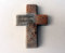 Grabschmuck Deko Kreuz aus Keramik mit Inschrift In stillem Gedenken * 13 x 10 x 2 cm