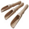 efo Juego de 3 cucharas de madera de agarre largo, elegantes cucharas de madera multiusos, cucharas de madera para sal y especias, cuchara de semillas de madera, tamaño pequeño, 3 x 10,5 cm (A)
