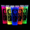 UV Glow Lot de 5 tubes de peinture fluorescente pour le visage et le corps (10ml x5)