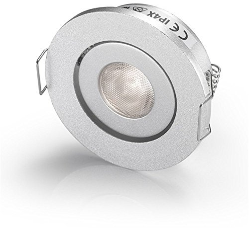 JOYINLED nicht dimmbar Upgraded 1PCS 3 W Mini Einbaustrahler Warmweiß Kleiner Ausschnitt Lochgröße 4-4,5 cm mit LED-Treiber, Mini-Strahler für DIY Vitrinenbeleuchtung Zuhause, 3000K