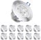 POCKETMAN Paquete de 10, 220V 5W Lámpara de techo LED Downlight, Blanco cálido Iluminación empotrada,Controlador de LED incluido