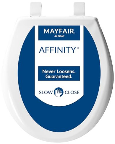 Mayfair 887SLOW 000 Toilettensitz, abnehmbar, mit langsamer Schließung, der sich nie löst, perfekte Passform, weiß, 1 Stück