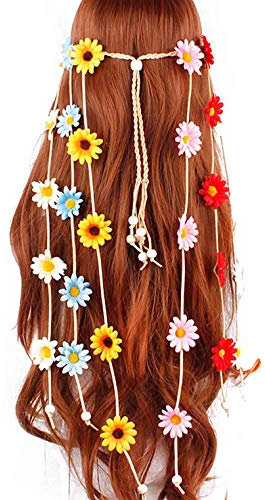 Handgefertigter Kopfschmuck für Damen, , Hippie, Sonnenblumen, Kopfschmuck, Kopfschmuck, Kopfschmuck, Kopfschmuck (mehrfarbig)
