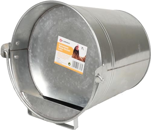 Flamingo Griffin 310042 Drinking Bin Galvanised 7 L
