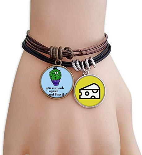 Dexbo You are such a prick cactus braccialetto corda sandwich ornamenti braccialetto