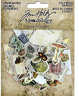 Tim Holtz TH94049 Field Notes Ephemera SNIPPETS ID FELDNOTES, Feldnotizen, Einheitsgröße, 134 stück