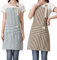 lofekea Schürzen 2 Pack Verstellbare Latzschürzen mit 2 Taschen Baumwolle Leinen Kochen Küche Chef Schürze für Damen und Herren