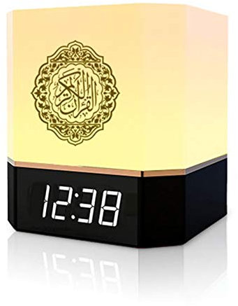 Quran Speaker Smart Touch Lamp Bluetooth Speaker with APP Control, Clock, Remote Controller, Portable LED Bluetooth Touch Cube FM MP3 Music Player Night Light Rechargeable