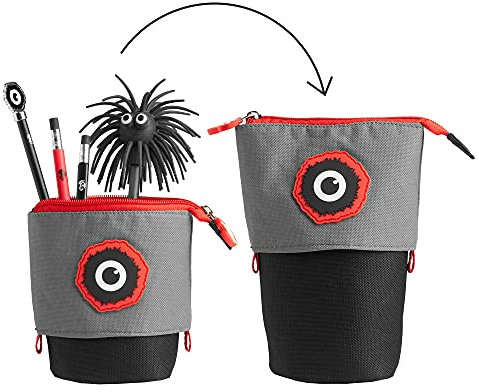 Tinc Pop Up Standing Pencil Pouch Case | Durable Canvas Pencil Case | Pencil Pot & Pencil Case | Black