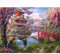 ZZDXW Diamond Painting Set Sakura-Tempel 5D Diamant Painting Full Erwachsene Diamond Painting Diamant Painting Bilder Diamond Painting Set Full 30 x 40 cm Diamond Painting Set Kinder