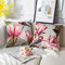 Artscope Samt Kissenbezug Dekorative Super Weich Kissenhülle mit Magnolie Blumen Muster Dekokissen für Sofa Bett 45x45cm 2 Stücke