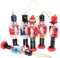 Hileyu 6 pièces Casse-Noisette Soldat Décorations de Noël Casse-Noisette Soldat en Bois 12cm Noël Casse-Noisette Ornement Marionnette de Soldat pour Arbre De Noël,Décorations de Noël