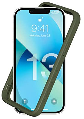 RHINOSHIELD Bumper Case compatible with [iPhone 13 mini] | CrashGuard NX - Shock Absorbent Slim Design Protective Cover 3.5M / 11ft Drop Protection - Camo Green