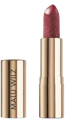 Malu Wilz Lip Diamond Nr.2 Luxury Red - Lipstick, Lippenstift Glitzer Pearl Effekt, Schimmerndes Finish für glänzende Lippen, Vitamin E Lippenpflege