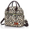 Hafmall Doppelschicht Isolierte Lunch Taschen, 9L Lunch Kühltasche für Damen Herren, Mittagessen Tasche mit Verstellbarem Schultergurt, Thermotasche für Arbeit Schule (Leopardenmuster)
