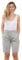 Style Lockers® Ladies Cherry Berry Shorts - Women Plain Capri Length Stretch Fit Pull On Elasticated Waist Summer Crop Short Pants (Light Grey, UK 16)