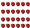 Ciieeo 24 Stücke Weihnachten Apfel Anhänger Hängende Verzierung Kunststoff Simulation Apfel Anhänger Hängende Apfelverzierung für Weihnachtsbaum Wohnkultur (Rot)